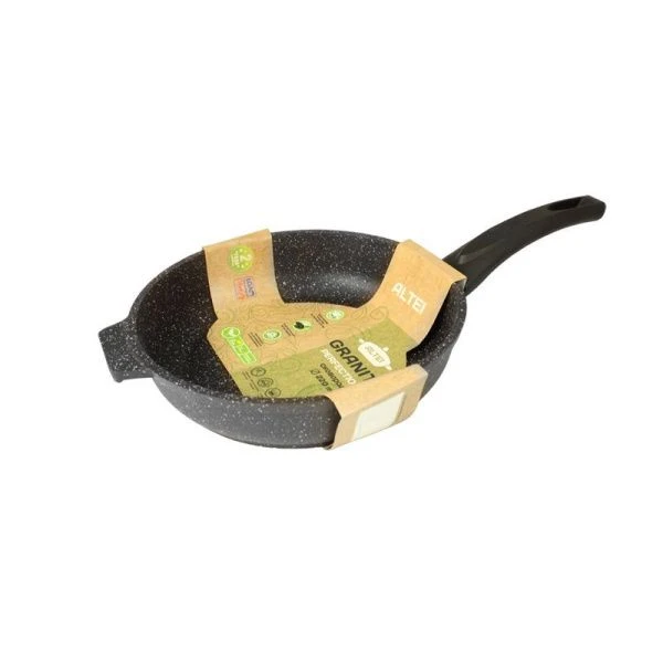 Сковорода 22см алюминий АП Granit Perfection chocolate с несъемной ручкой (8)