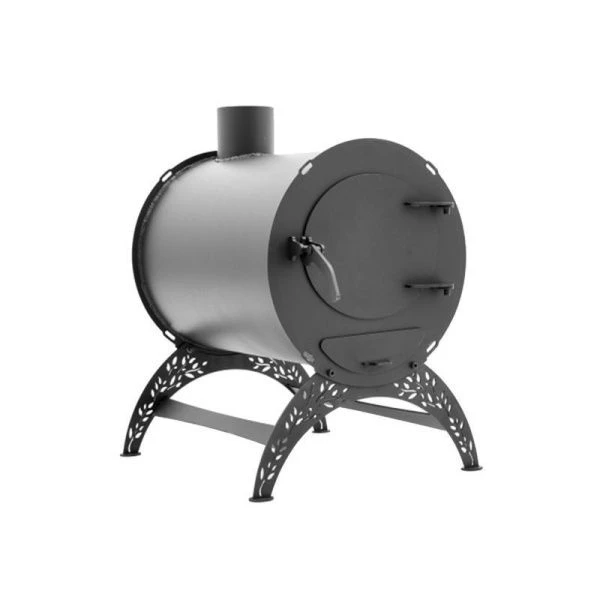 Печь-Буржуйка Vita Стандарт круглая сталь 61*45*48см, толщина 3мм, для отопления до 70м2 (1)