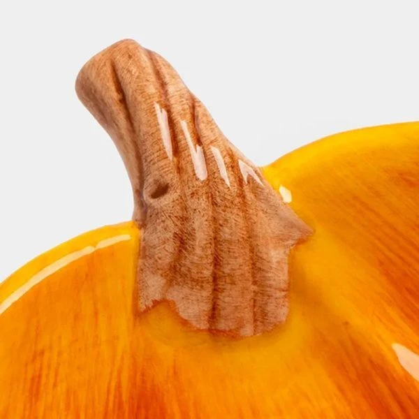 Блюдо секрвировочное 23см керамика Тыква Bright pumpkin оранжевое ANLAF-FDWS-031224-11