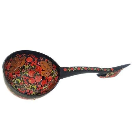 Ковш банный деревянный с хохломской росписью 40*15*12см (1)