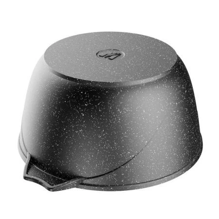 Кастрюля 8л алюминий АП ГРАНИТ BLACK стекл.крышка 30см (3)