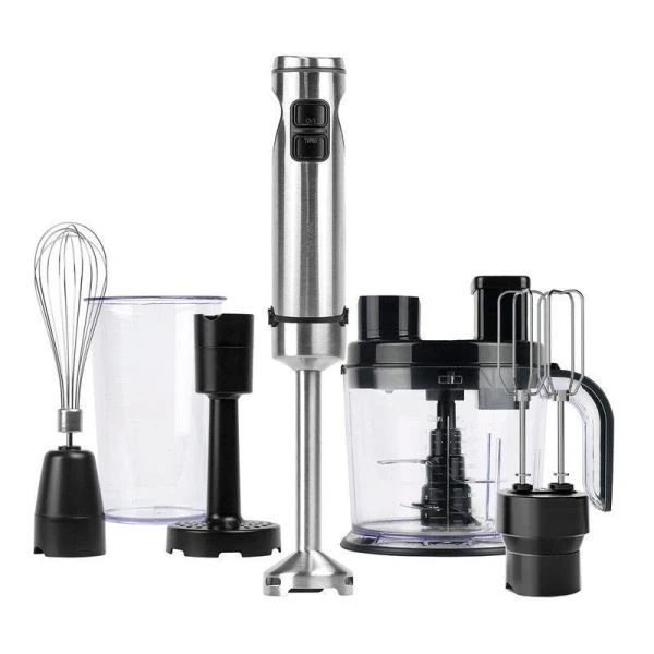 Блендер погружной нерж.сталь Centek CT-1315 1500Вт,  7в1, шинковка 1,5л, мерный стакан 800мл, нарезк