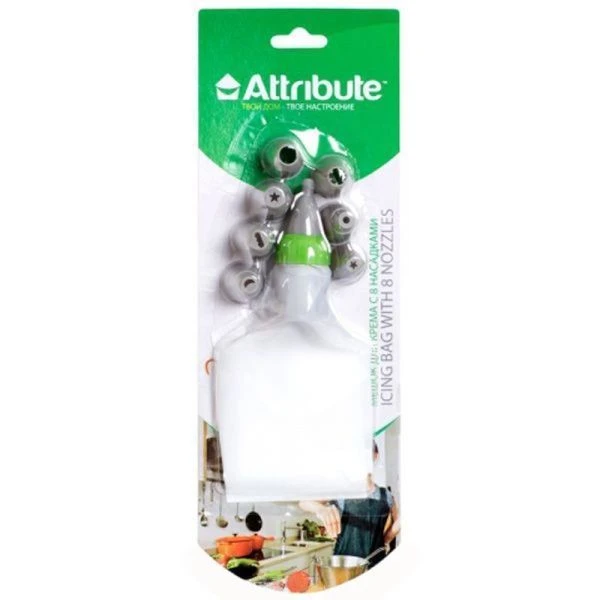 Мешок кондитерский 8 насадок полиэстер VIVA серый (72/6) AGV076