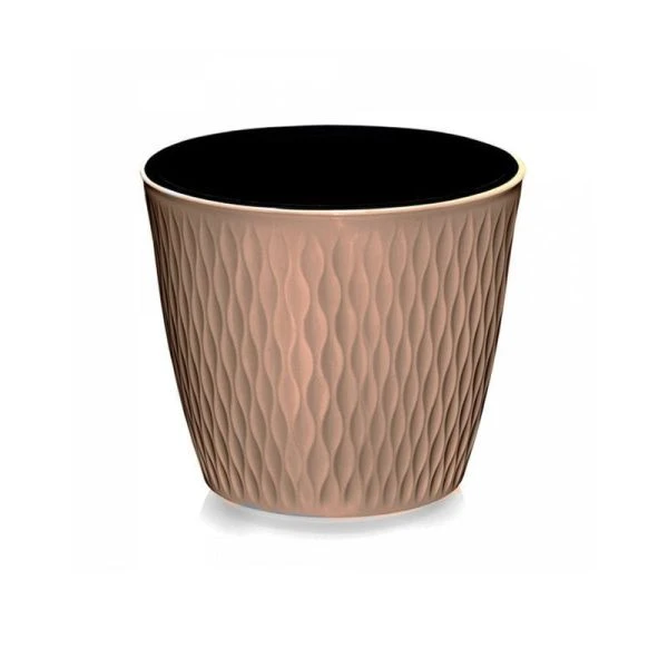 Кашпо 14,5л пластик Kerama серо-коричневый (8)