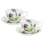 Чайный набор 4пр фарфор ТЮЛЬПАНЫ на 2 персоны 180мл белый с золотистым кантом подар.уп.