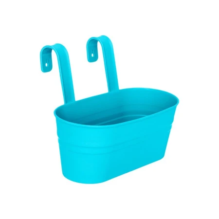 Кашпо настенное 13,5*30*25см пластик ВЕДРО голубое (5)