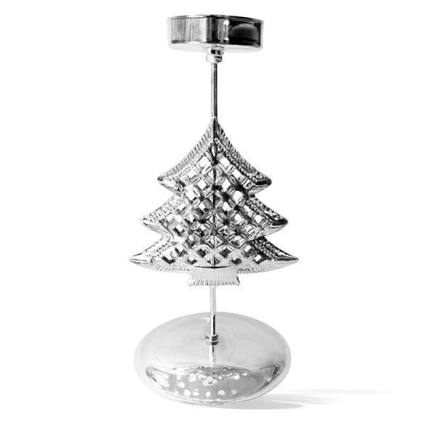 Подсвечник новогодний ЕЛКА 17*19*8см металл серебро LF-DA323ST3/JC-16335 (240)
