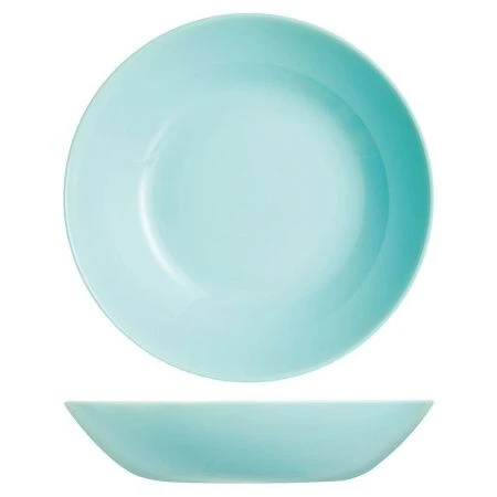 Тарелка глубокая 20см стеклокерамика ДИВАЛИ ЛАЙТ ТЮРКУАЗ суповая P2019 (24)