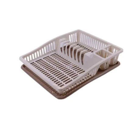 Сушилка для посуды 382*301*80мм пластик СТЕП молочная (24)