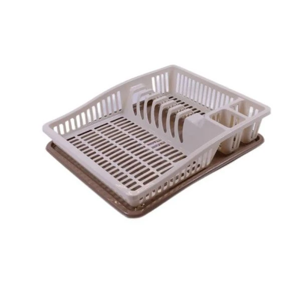 Сушилка для посуды 382*301*80мм пластик СТЕП молочная (24)