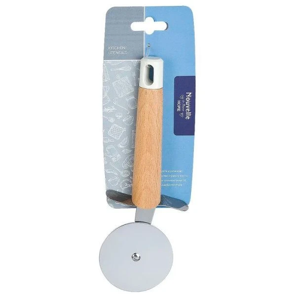 Нож для пиццы и теста 7,5*2*21см нерж.сталь/дерево Emborio Steel ВЫВОД