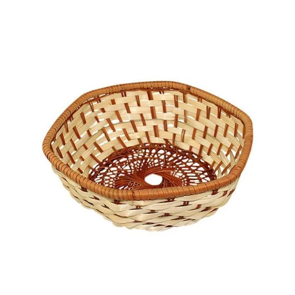 Корзинка плетеная лоза 14*6см фигурная бежевая