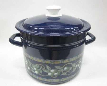 Кастрюля 6л эмаль цилиндрическая борт. бостон с декором 41815-183/6бос (6)