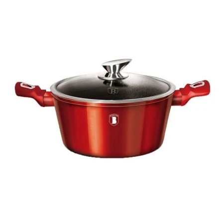 Кастрюля 2,5л кованый алюминий АП со стекл.крышкой 20см Burgundy Metallic Line (6)