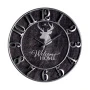 Часы настенные 38см дерево РУБИН Welcome Home черный с серебром (5)