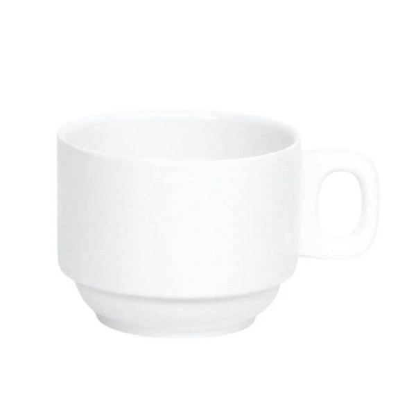 Чашка чайная 210мл фарфор белье СНЕЖНЫЙ БАРС (24)