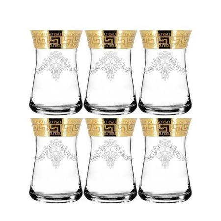 Стаканы армуды набор 6шт стекло ЗОЛОТОЙ КАРАТ KAV23-361/S/Z/6 (6)
