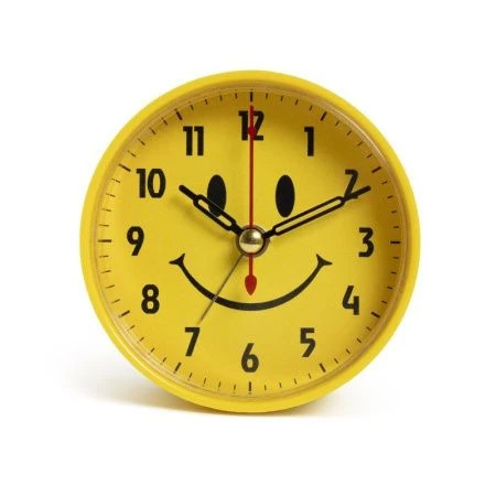 Будильник 8см кварц РУБИН Смайлик желтый (40)