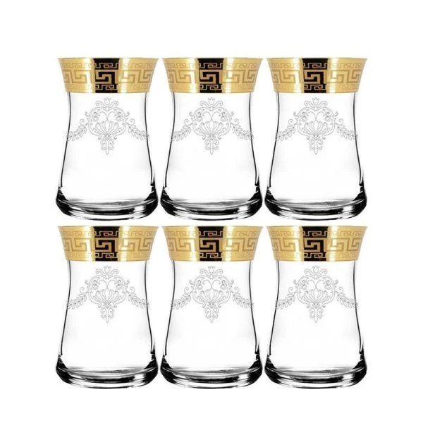Стаканы армуды набор 6шт стекло ЗОЛОТОЙ КАРАТ KAV23-361/S/Z/6 (6)