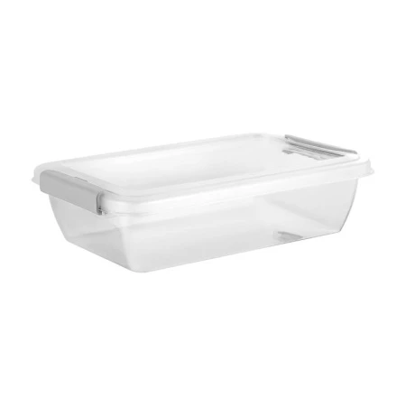 Контейнер для продуктов 700мл пластик Plast Team HELSINKI с защёлками прямоугольный натуральный (24)