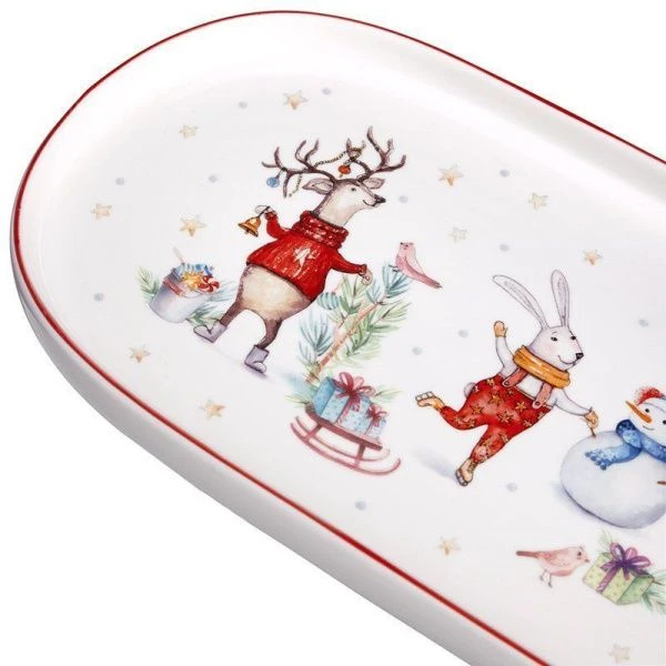 Блюдо 34*14,5см фарфор Winter Story овальное (12)