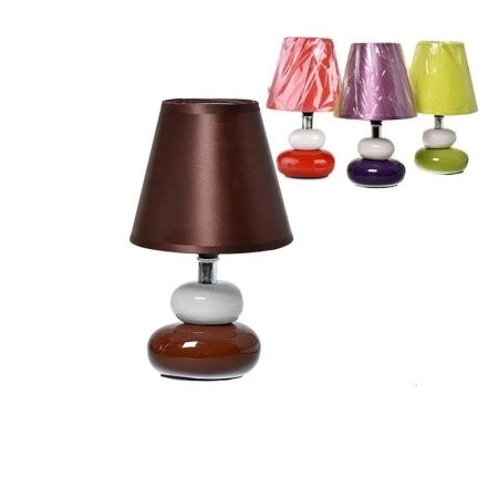 Лампа настольная с абажуром керамика 27см Е14 2007 (48)