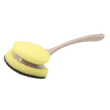 Щетка с губкой для посуды Vogue бежевый (14)