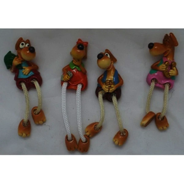 Магнит Собака с веревочными ножками 10х3см 4 вида 17160 (24/576)