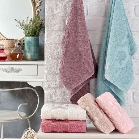 Полотенце махровое 70*140см жаккард TWO DOLPHINS MELISSA 400гр E861 (6)