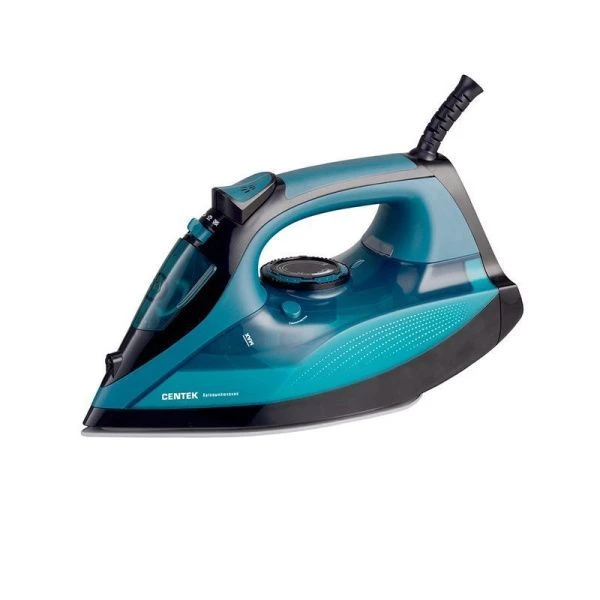 Утюг пластик Centek CT-2317 синий 2800Вт 320мл, керам.подошва, паровой удар (6)