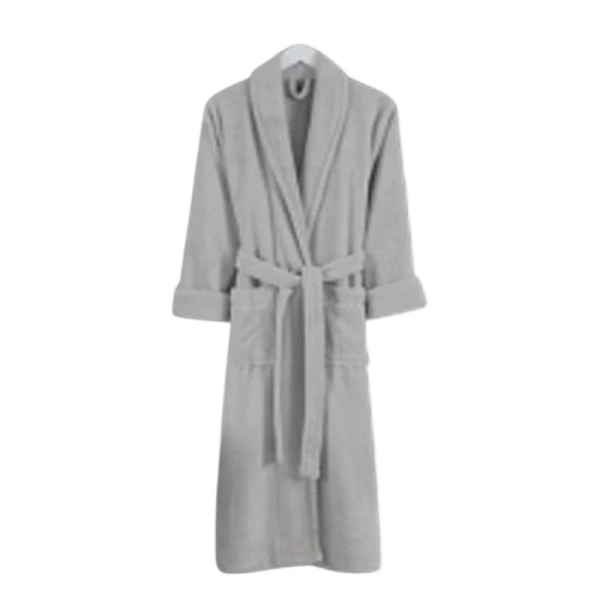 Халат 70% бамбук/30% хлопок с воротником-шалью XXL серый