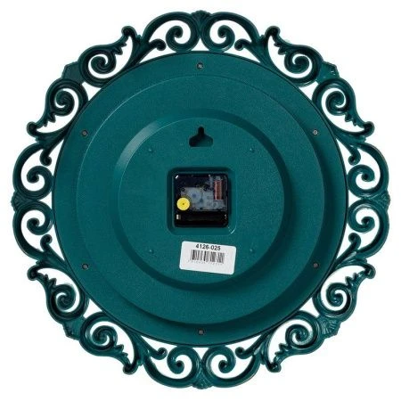 Часы настенные 40,5см пластик Мусульманские ажурные зеленый с золотом (5)