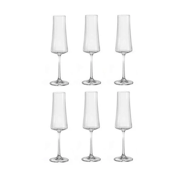 Бокалы для шампанского 6шт 210мл стекло ЭКСТРА (6/8)