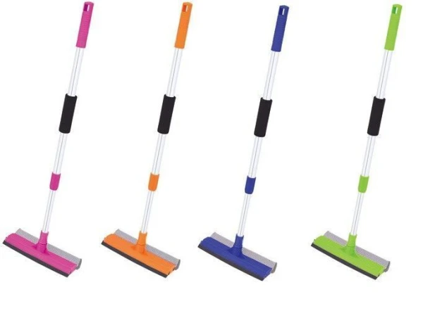 Стеклоочиститель 25см металл с телескопическим черенком 100см алюминий, МИКС JC-121/W02-10 (100)