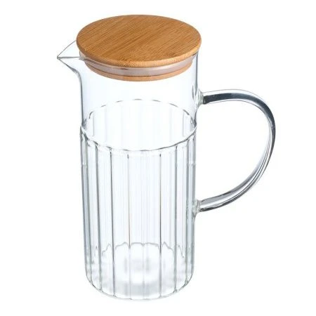 Кувшин 1130мл стекло Vertical с бамбук.крышкой (12)