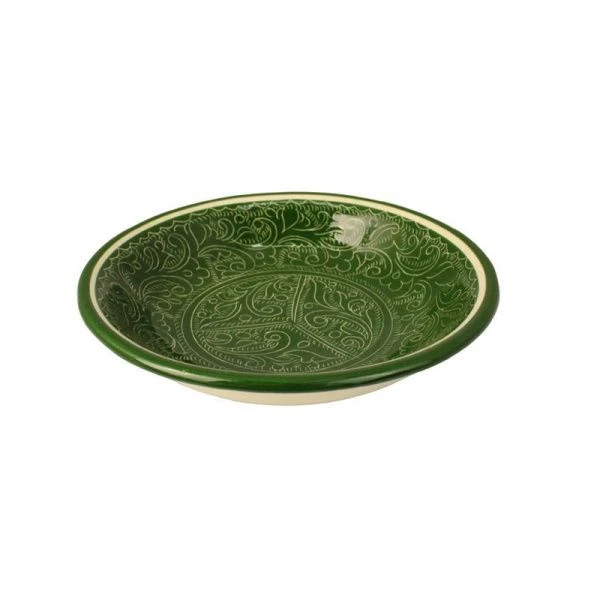 Блюдо (ляган) 19см керамика зеленый (60)