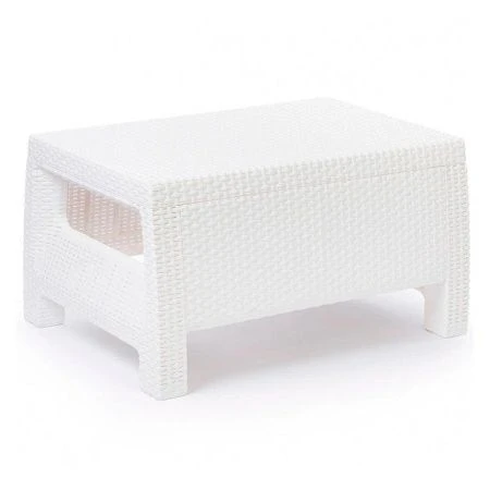 Стол 76,5*57*42см пластик РОТАНГ-ПЛЮС белый (1)