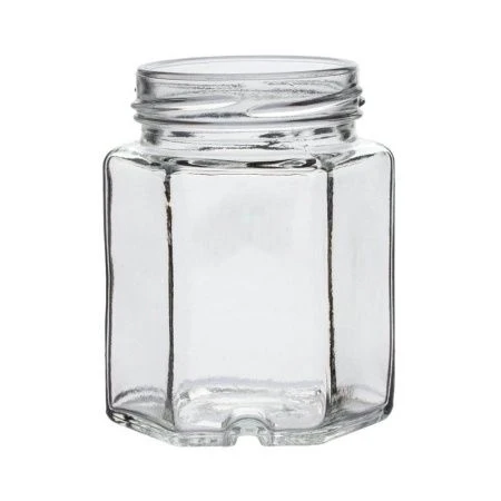 Банка стеклянная К-194-200 165мл шестигранник (крышка ТВИСТ ОФФ d=58) 0,148 (40)