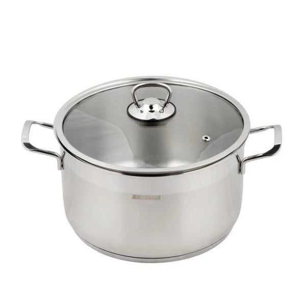 Кастрюля 9,5л нерж.сталь СОФИЯ стекл.крышка 26см арт.9920-950-0 (4)