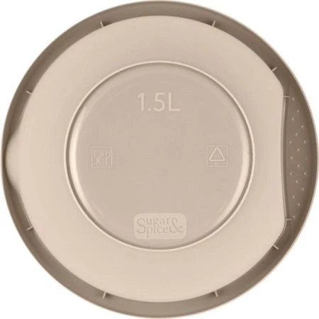 Миска 1,5л пластик Sugar&Spice Honey с крышкой латте (14)