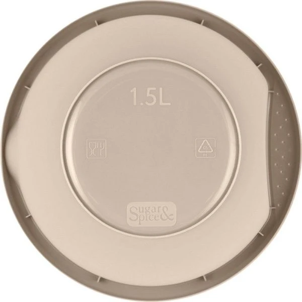 Миска 2,6л пластик Sugar&Spice Honey с крышкой латте (13)