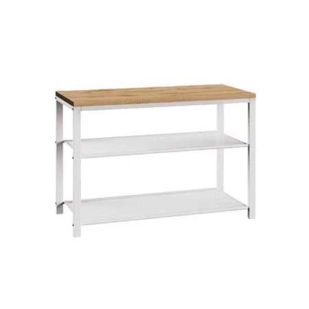 Полка для обуви 3 секции 67*30*45см металл ТОРОНТО 23Л каркас белый сиденье ЛДСП (1)