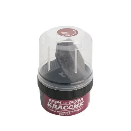 Крем для обуви КЛАССИК 60мл с губкой коричневый (30)