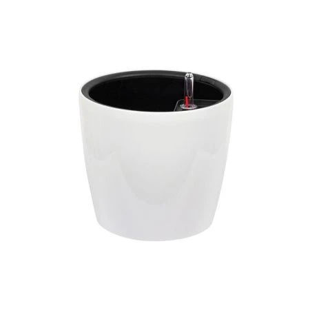 Кашпо 6л d220мм пластик АНФА с вставкой и автополивом белый (8)
