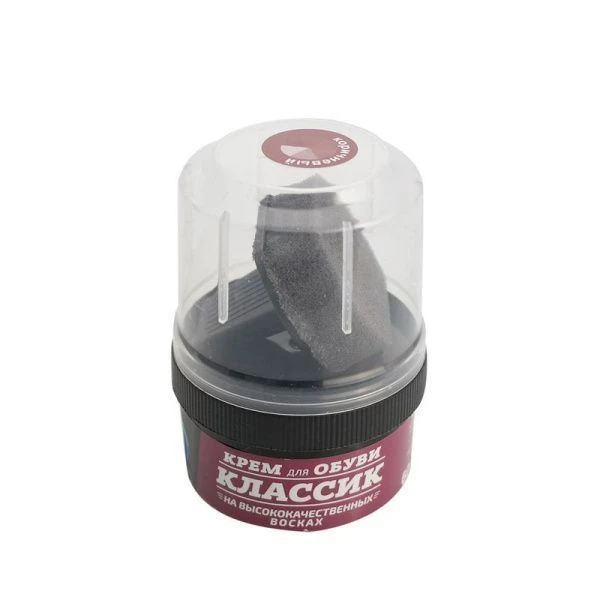 Крем для обуви КЛАССИК 60мл с губкой коричневый (30)