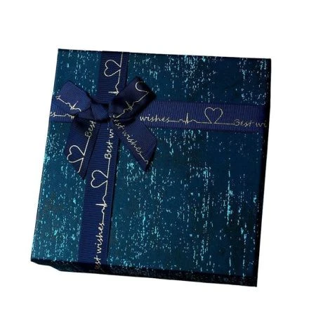 Коробка подарочная 19*19*9,5см синяя 3403-1010 (36)