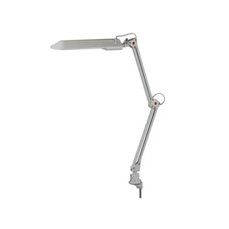 Лампа настольная шарнирная на струбцине светодиодная металл UT-017С серебро G23 8W, шнур 1,5м (30)