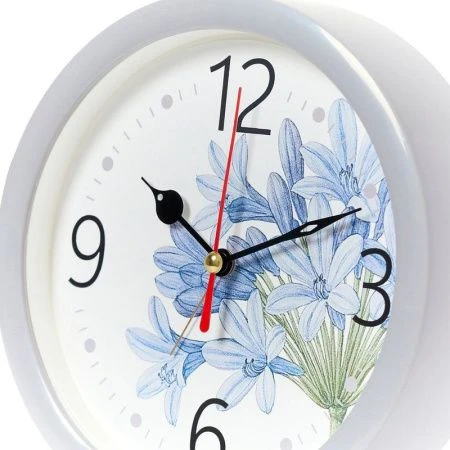 Будильник 15см кварц РУБИН Агапантус светло-серый (20)