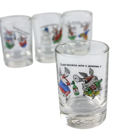 Стопки набор 6шт 50мл стекло ЮМОР