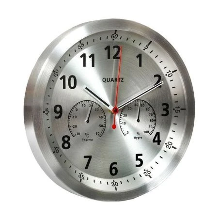 Часы настенные 34,7*4,2см металл серебро EG7754TH-HF162S (10)